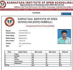 A fake marks cards issued by KIOS, Hubballi