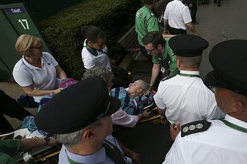 America's Bethanie Mattek-Sands suffered a horror knee injury at Wimbledon. (Photo | AFP)
