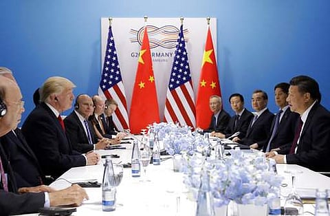 World leaders at the G-20 summit. on Saturday.