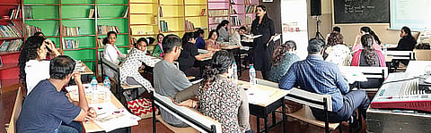 Joint session for all verticals - music, dance, theatre and visual design - conducted at Little Angels Modern High School