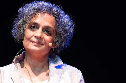 File photo: Indian novelist Arundhati Roy presents her book 'The Ministry of Utmost Happiness' at the Parco della Musica Auditorium in Rome. (AP Photo)