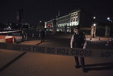 Police cordon off Buckingham Palace after the incident on Friday. (File photo | AP)