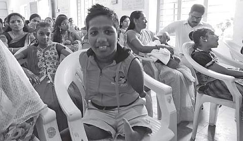 Jyothish at the launch of the Cultural Organisation of Differently Abled Children Express