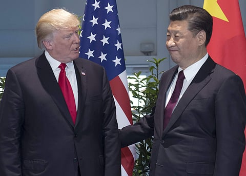 U.S. President Donald Trump, left, and Chinese President Xi Jinping at the G-20 Summit in Hamburg, Germany. (Photo| AP)