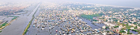 A view of the areas around OMR and ECR during the 2015 floods.