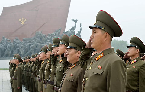 North Korean soldiers. (Photo | AP)