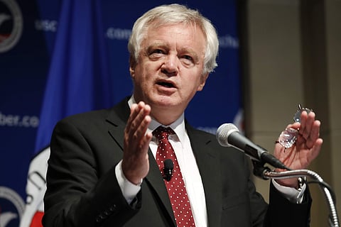 David Davis, Britain's Secretary of State for Exiting the European Union, speaks at the U.S. Chamber of Commerce, in Washington, Friday, Sept. 1, 2017. | AP