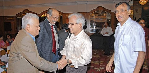 Professors Roddam Narasimha, P Sreenivasa Kumar, N R Shetty and K R Venugopal