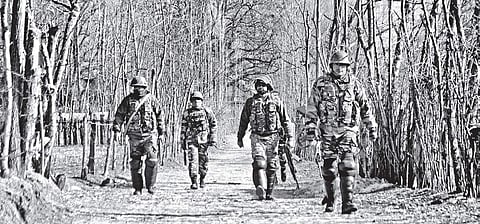 File photo of Army personnel at Kokarnag in Anantnag district of south Kashmir | PTI