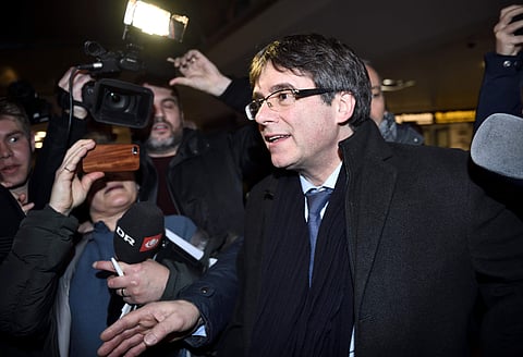 Ousted Catalan leader Carles Puigdemont arrives in Copenhagen on Monday | AP