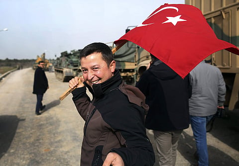 Turkish forces near the Syrian border town of Sugedigi | AP