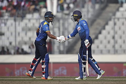 Upul Tharanga top-scored with 56 off 99 balls while skipper Dinesh Chandimal added 45. | PTI