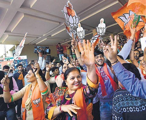 Two BJP MLAs exceeded the expenditure limit during the Gujarat polls last month.