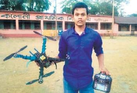 Rajiv Ghosh with his drone
