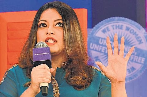 Former Miss India and Bollywood actor Tanushree Dutta speaks during ‘We The Women’ conference on Sunday | pushkar v