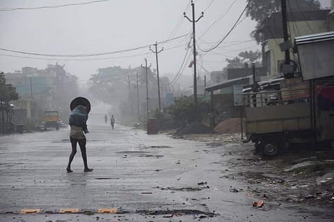The latest observations indicate that 'Titli', over west-central Bay of Bengal moved north-northwestwards with a speed of about 19 kmph during the past six hours. (Photo | Biswanath Swain/EPS)