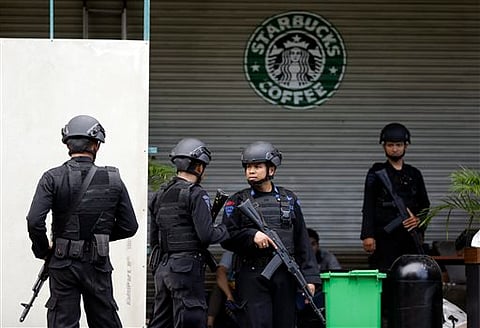 Indonesian police officers .( Photo | AP)