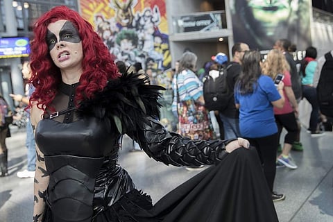 The Morrigan from 'The Wicked The Divine' poses for a photo during Comic Con. (Photo | AP)