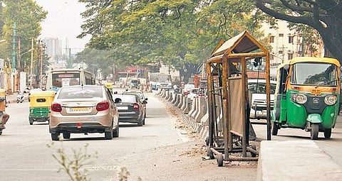 Random placement of medians on Mysore Road adding to traffic jams Gourav Pratap Mishra