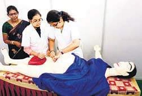 Medical exhibition at Rangaraya College in Kakinada