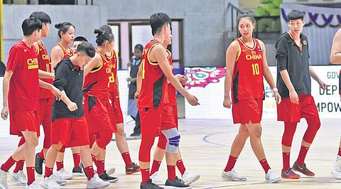 Chinese players ahead of their match against New Zealand | vinoD kumar T