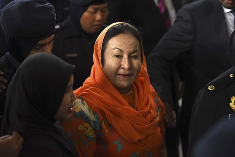 Rosmah Mansor, wife of former Malaysian Prime Minister Najib Razak arrives at Kuala Lumpur High Court in Kuala Lumpur. | AP