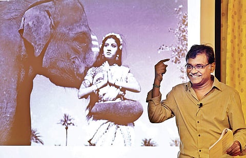 Talk on elephants by author and historian Venkatesh Ramakrishnan Martin Louis