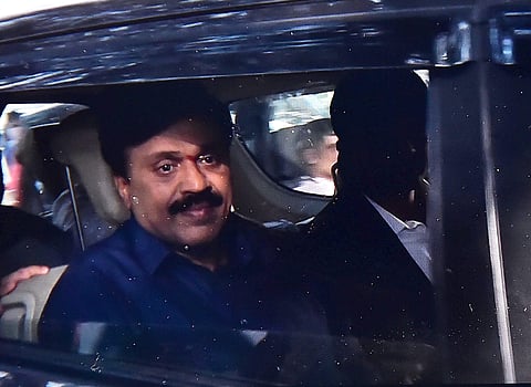 Bengaluru Mining Baron G Janardhan Reddy arrives at the CCB office in Bengaluru. (Photo | PTI)