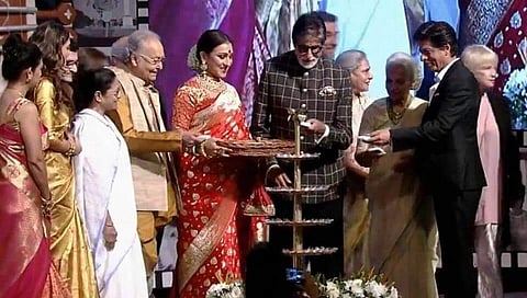 Amitabh Bachchan and Shah Rukh Khan at the inauguration function