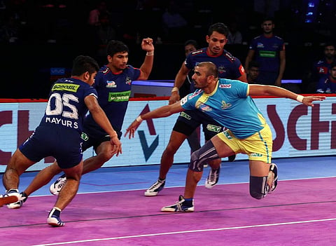 The match between Tamil Thalaivas and Haryana Steelers ended in a breathtaking tie. (Photo: Twitter / @ProKabaddi)