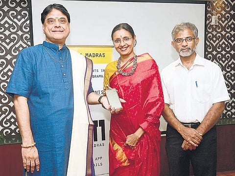The upgraded app was launched on Monday by OS Arun (left), and Priyadarshini Govind (centre) Martin Louis