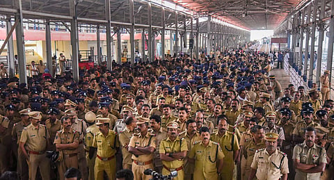 Kerala Police stand guard at Sabarimala (File Photo | PTI)