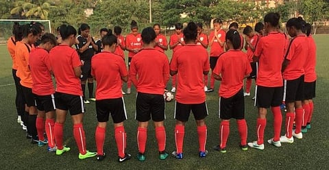 Indian Women Football Team. (Photo | Twitter/@IndianFootball)