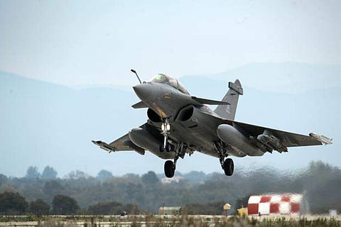 An image of a Rafale fighter jet made by Dasault Aviation. (Photo | AFP)