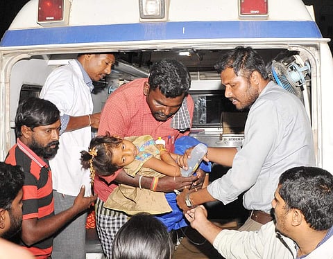 About 70 devotees fell ill, of which 32 are battling for life at various hospitals. (Photos | EPS/Udayshankar S)