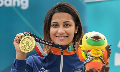 Indian shooter Heena Sidhu won bronze medal in the 10m Air Pistol at the 18th Asian Games in Jakarta. (File | PTI)