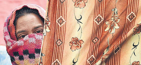 Irshad’s wife Shabnam, at her house in Amroha. (Photo | Parveen Negi/ EPS)