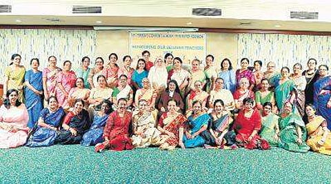Students and teachers of 1970 batch of St Teresa's school who gathered for their reunion