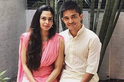 Sunil Chhetri and Sonam Bhattacharya (Photo | Instagram)
