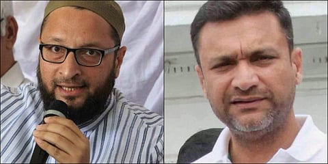 (L-R) AIMIM chief Asaduddin Owaisi and Chandrayangutta candidate Akbaruddin Owaisi (Photos | File)