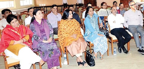 IAS officers during a meeting at State Guest House in Bhubaneswar on Sunday | Express