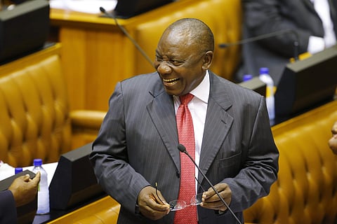 Ramaphosa replaces Jacob Zuma who resigned yesterday. | AP