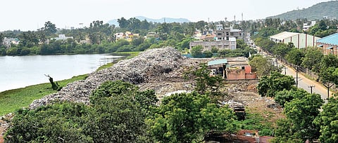 Dumpyard at Chitlapakkam, which is dangerously close to the Chitlapakkam lake | Sunish P Surendran