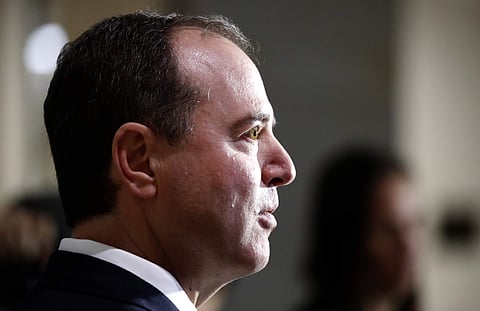 Rep. Adam Schiff, D-Calif., ranking member of the House Committee on Intelligence, speaks during a media availability after a closed-door meeting of the House Intelligence Committee on Capitol Hill, Monday, Feb. 5, 2018 in Washington. (Photo | Associated