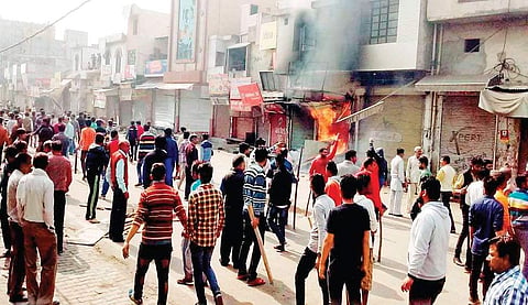 File picture of the 2016 Jat agitation in Haryana. | PTI