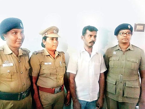 Convict Chandra Mohan at the Fast Track Mahila Court on Wednesday | Express