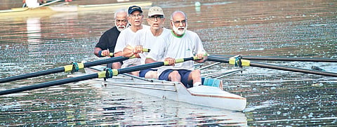 The four-member veteran crew will row today at the finals of the Masters National Rowing Championship | EPS