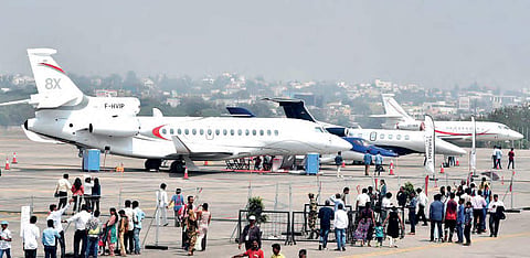 Less crowds seen on the last day of Wings India 2018 aviation show,