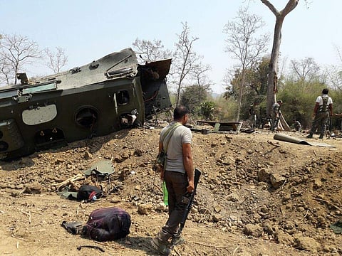 Around twelve jawans of the 212th battalion of CRPF were on board the anti-landmine vehicle that was caught in the blast. (EPS)