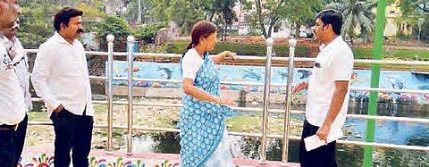 Amaravati Development Corporation chief inspects canal beautification project